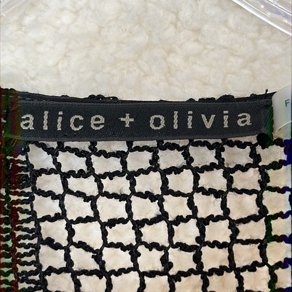 Alice & Olivia Black Crochet Sleeveless Swim Cover SIZE XS - Picture 2 of 5